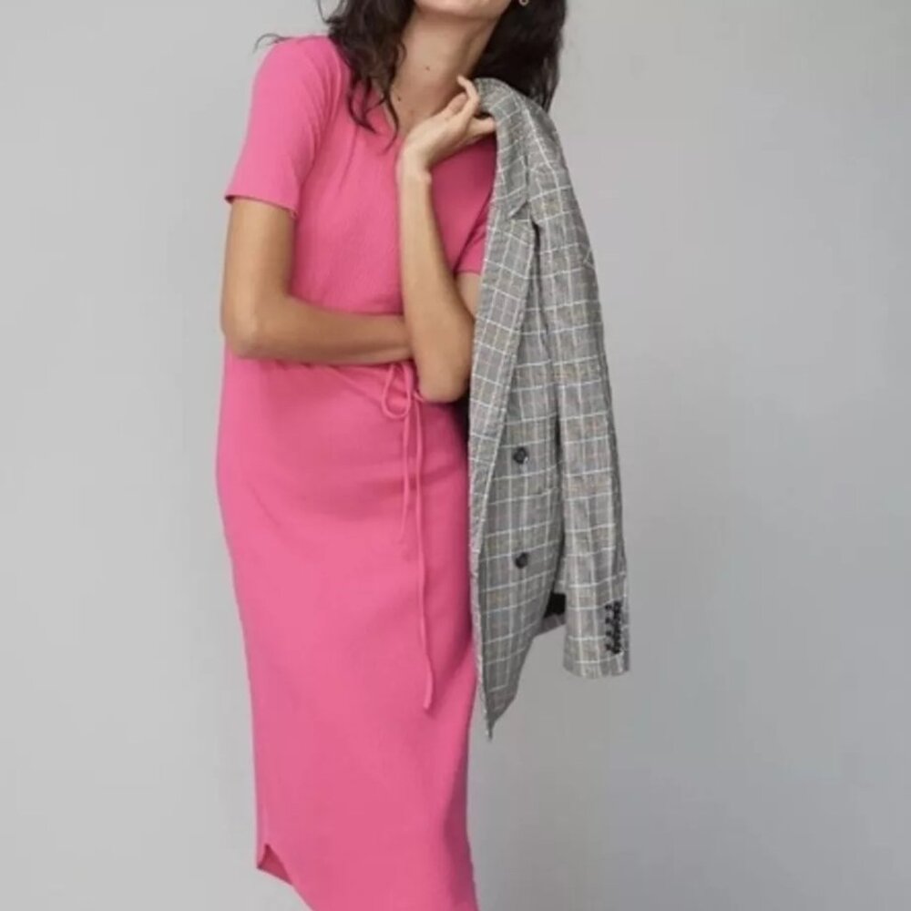 Anthropologie NWOT Saturday Sunday Addy Ribbed Midi Dress